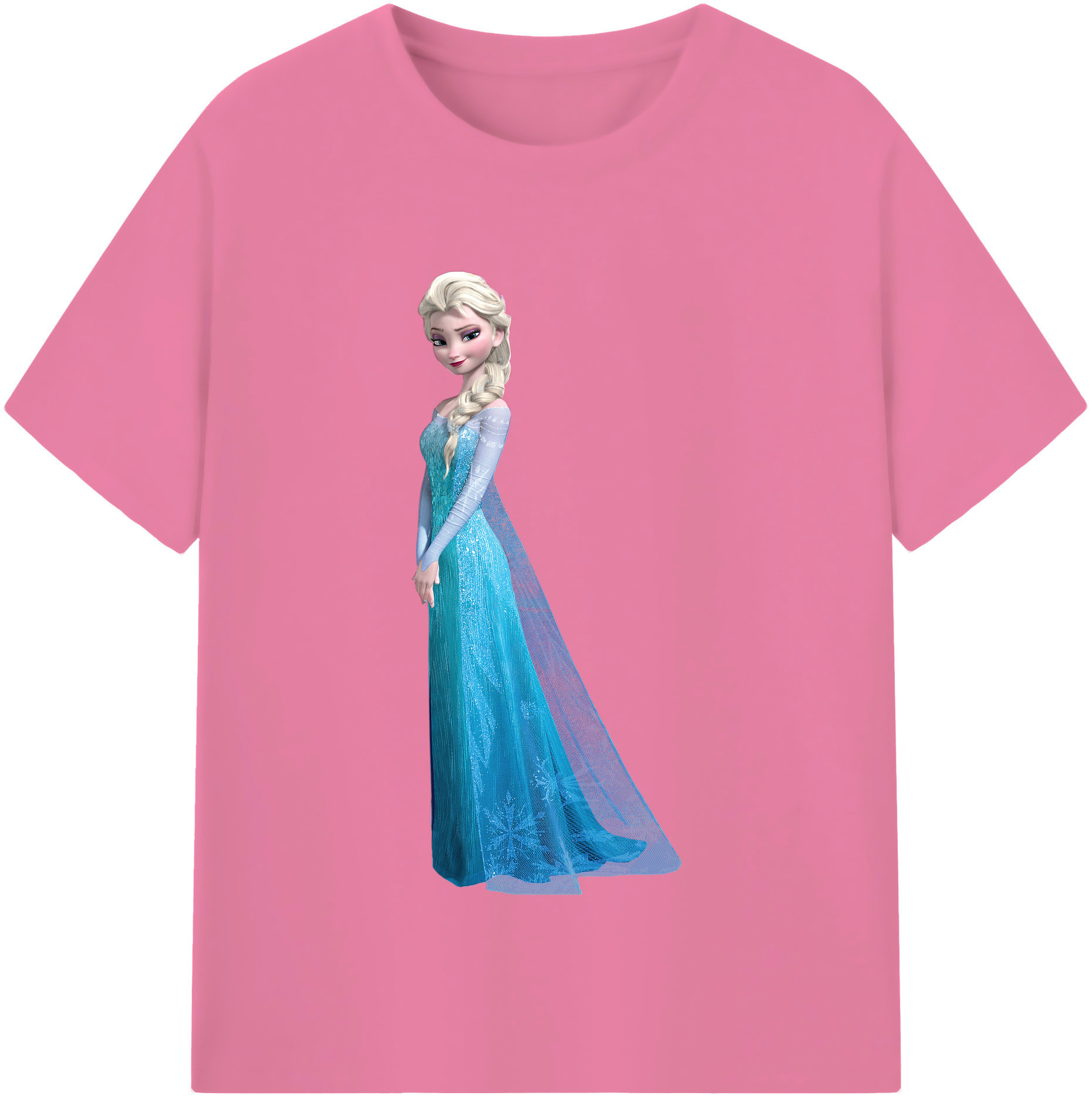 （画像用） アナと雪の女王 アンナ エルサ Frozen Anna Elsa 綿100％半袖Tシャツ（フロントプリント）